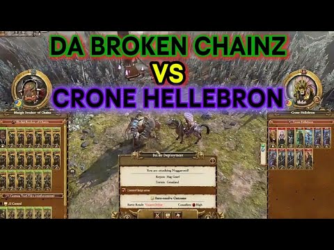 Broken Chainz Vs Crone Hellebron Battle,Warhammer 2 Total War