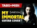 Evanescence - My Immortal (Guitar Cover With TABS and MIDI)