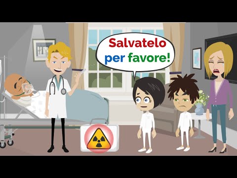 Aprenda Conversação em Italiano - Conto Italiano - Il padre di Lisa è malato (ENG SUB)
