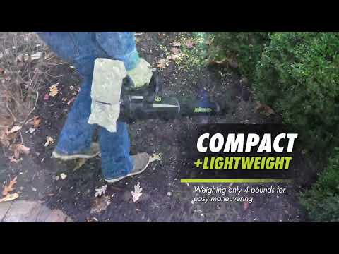 Sun Joe 24V-TB-2AMP-KIT Akku-Kompakt-Turbinen-Jet-Laubbläser im Einsatz – Demo