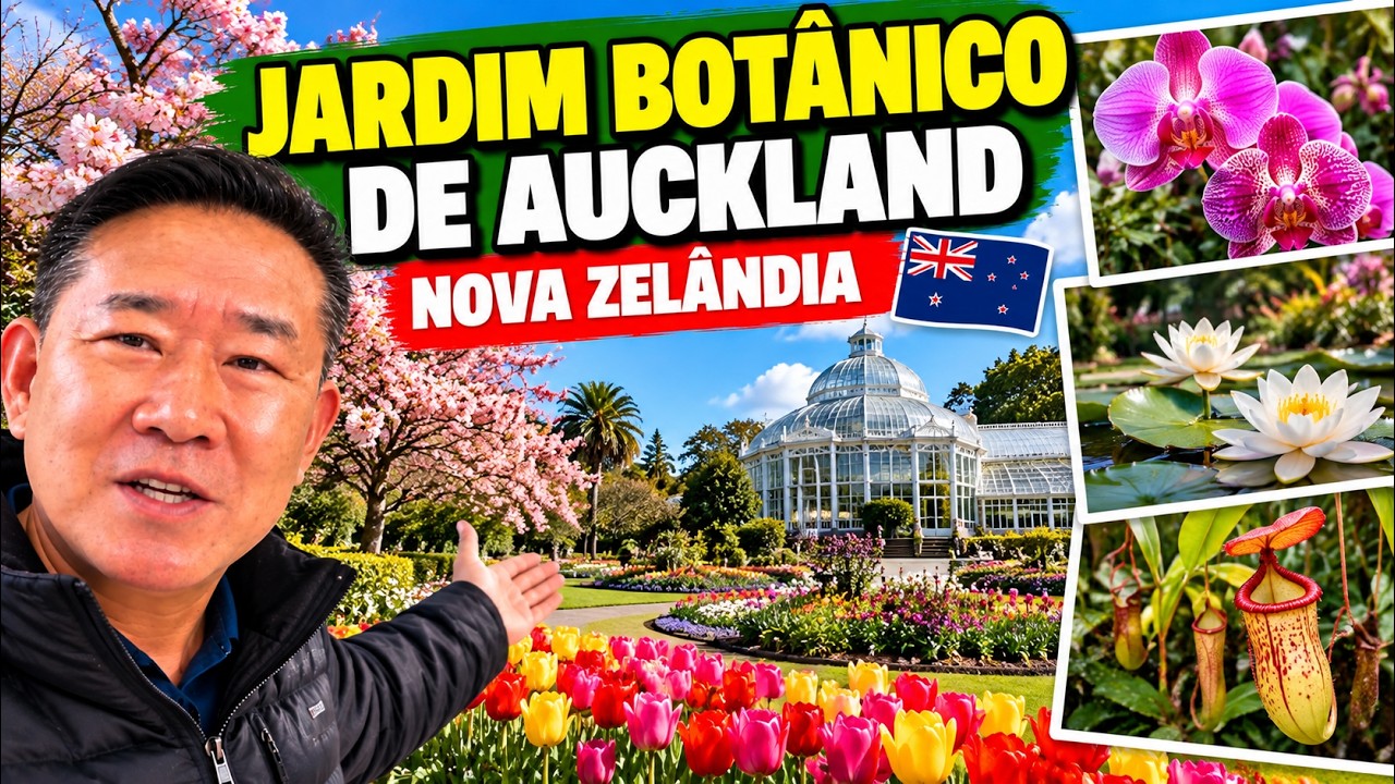 OLHA AS FLORES LINDAS DO JARDIM BOTÂNICO DE AUCKLAND! 🌺🇳🇿 | Peter Liu