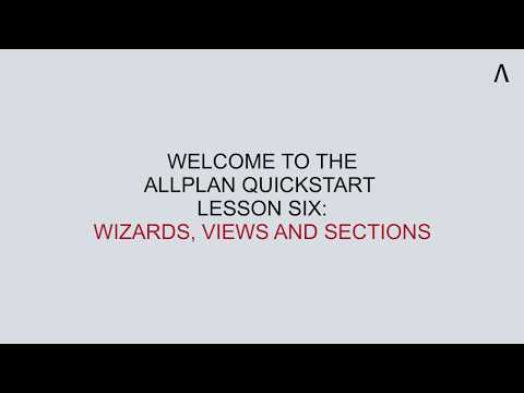Allplan QuickStart: Buildings Lesson 6 - Wizards, views and sections