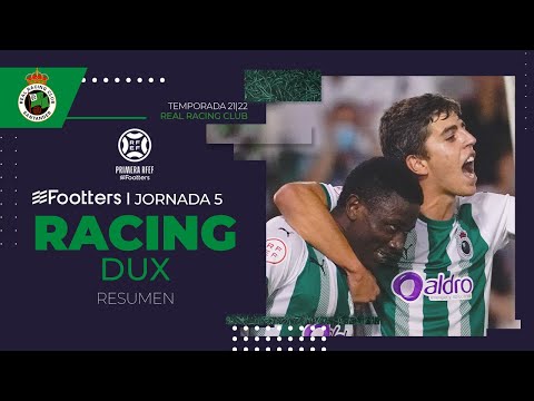 📺 Resumen ı Jornada 5: Racing 2-0 Dux #PrimeraRFEFootters