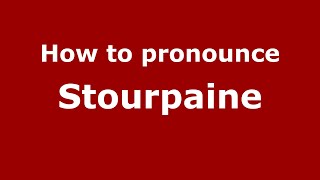 How to pronounce Stourpaine