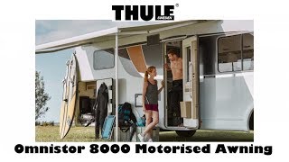 The Thule Omnistor 8000 caravan motor home awning (showing motorised version)