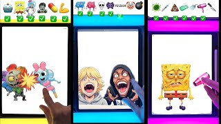 Compilation: I play with Random Emojis and 67 61 Sponge Bob Dandys Worls