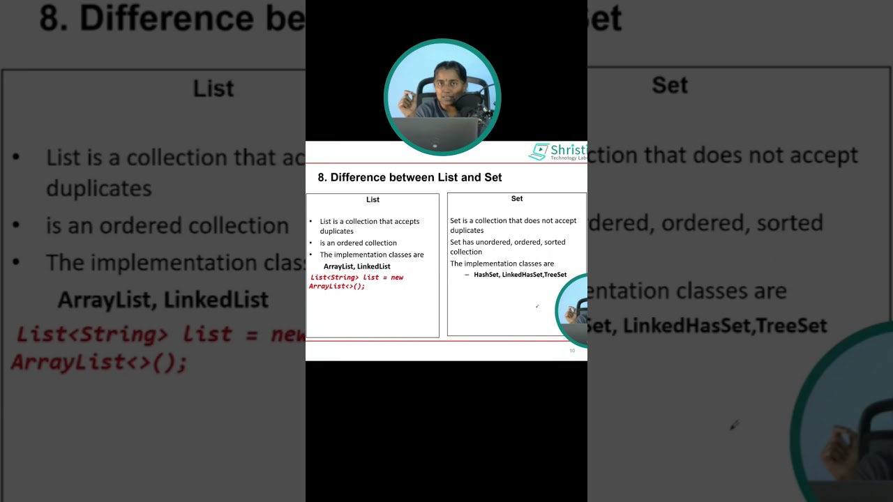 Java Interview Questions-08 Difference between List and Set
