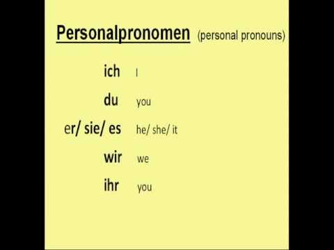 Learn German # 1 - The german personal pronouns