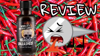 #CHILLIEATING Hell Unleashed chilli sauce. This is extremely HOT! 🤮. #barnsleyyoutuber