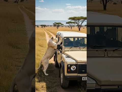 Mother lion saves her cub with the help of a kind stranger! #wildlife #animals