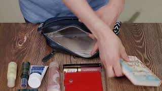 Фактурна сумка для жінок з натуральної шкіри Vintage 22659 чорна