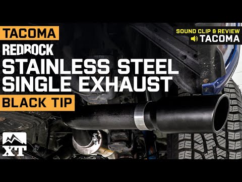 2016-2022 Tacoma RedRock Stainless Steel Single Exhaust System with Black Tip Review & Sound Clip
