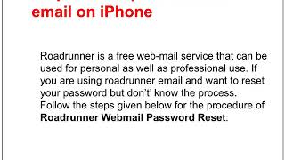 How to setup roadrunner email on iphone