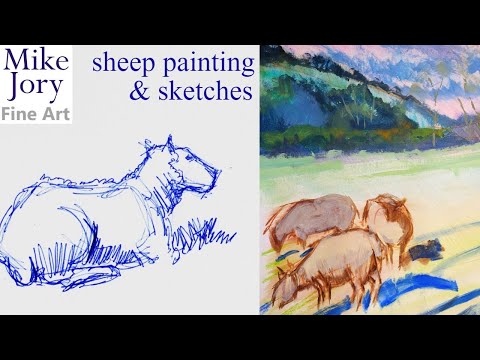 Thumbnail of Sheep landscape impressionism