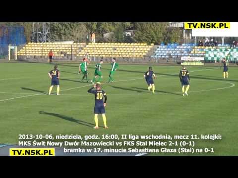 tv.nsk.pl 2013-10-06 MKS Świt Nowy Dwór Mazowiecki - Stal Mielec 2-1 (0-1) bramki