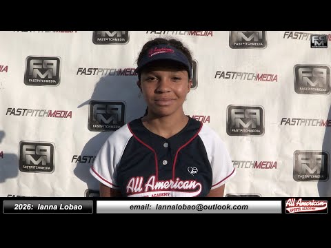 2026 Ianna Lobao 4.0 GPA - Third and First Base Softball Skills Video - AASA Jensen