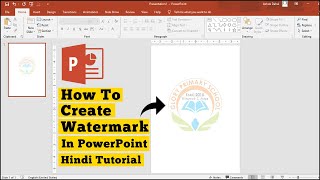 How To Make Watermark in Ms PowerPoint Hindi Tutorial