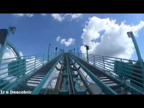 Montanha-russa Kraken no SeaWorld: Visão Frontal e Traseira (Front and back seat POV) Ir e Descobrir