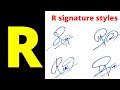 R signature | R letter signature style | R signature style | Signature R