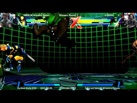 The Break #192   UMvC3 W2   NWSS Mr Brandon Spears VS H Whore