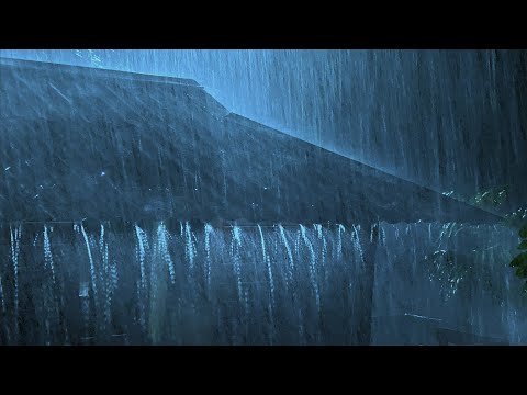 Goodbye Strain to Fall Asleep Quickly with Heavy Rainstorm & Seething Thunder on a Tin Roof at Night