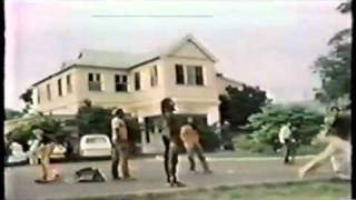 Bob Marley playing football with friends in 56 hope road in 1979