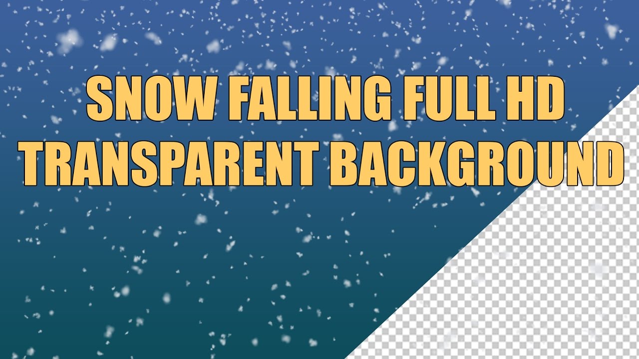 snow falling full HD transparent background free