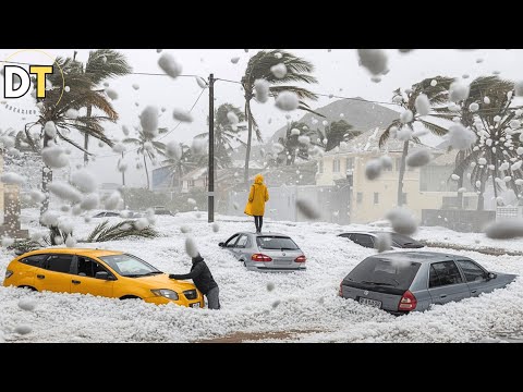 Massive Hailstorm in South Africa Today! Strong Winds and Hail Hit KwaZulu-Natal!