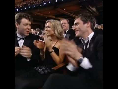 Russell won the Oscar, but Joaquin's reaction was the real award ✨ #joaquinphoenix #russellcrowe