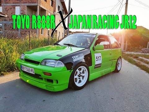 Toyo Proxes R888R 195/50/15 on 15x7.5 Japan Racing JR12