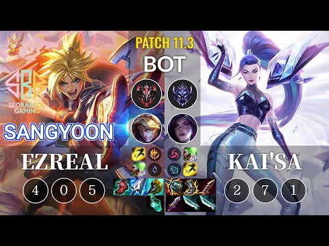 SRB Sangyoon Ezreal vs Kai'Sa Bot - KR Patch 11.3