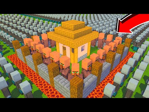 1000 Vindicators vs Best Defence Village 😱 In Minecraft....