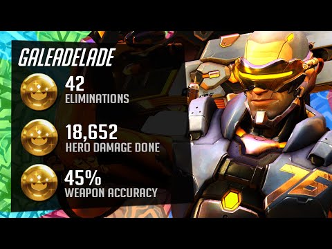 Gale Top 500 Soldier 76 and McCree! 42 elims! [ Overwatch Season 28 Top 500 ]