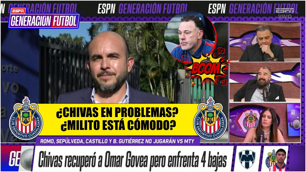 ¿CHIVAS EN PROBLEMAS? MILITO debe mover fichas vs RAYADOS ¿Está CÓMODO en GUADALAJARA? Generación F