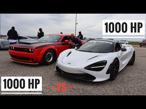 What is Faster Than A 1000 HP Dodge Demon? McLaren 720s?