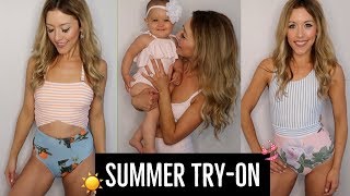 SWIMSUIT TRY-ON HAUL👙 | SUMMER 2018 ☀️ MOMMY + ME | STYLE GUIDE | Brianna K