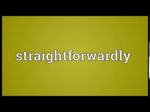 Straightforwardly Meaning | Wordogram
