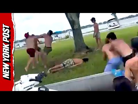 Wild Brawl Breaks Out Among Swimsuit-Clad Boaters at Florida Lake in Front of Kids
