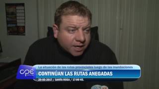 ¿Qué rutas están cortadas por el agua?