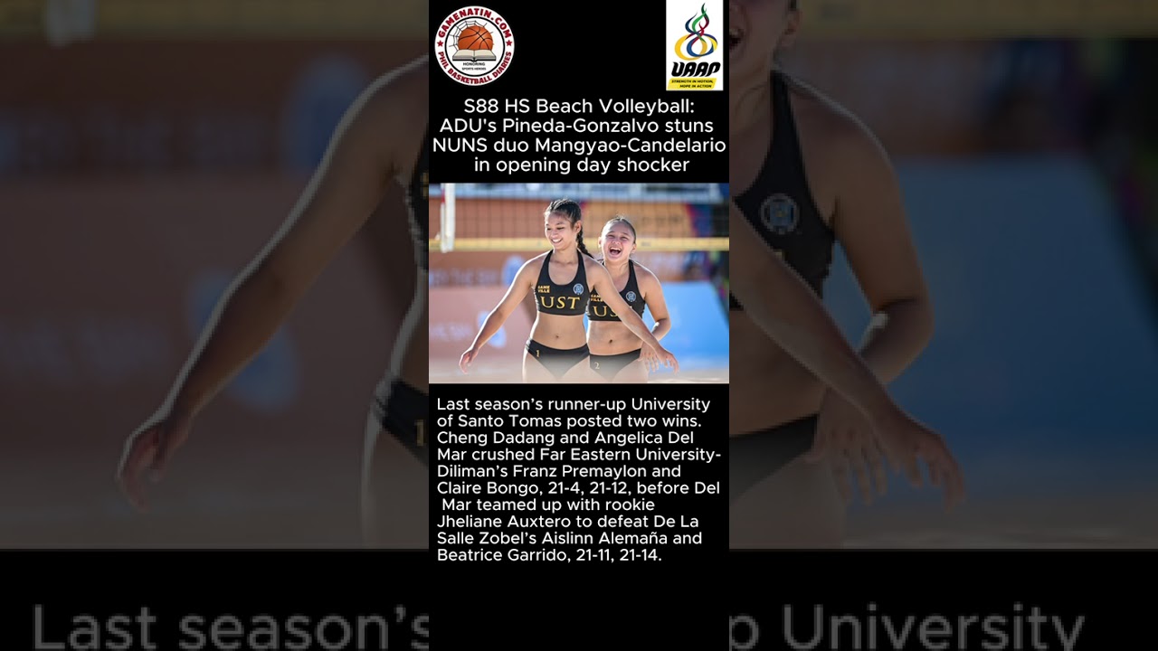 UAAP High School Beach Volleyball: UST off to winning start