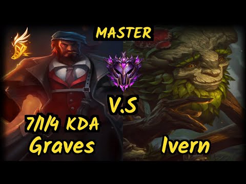 Yampi (GRAVES) vs IVERN - 7/1/4 KDA JUNGLE GAMEPLAY - BR Ranked MASTER