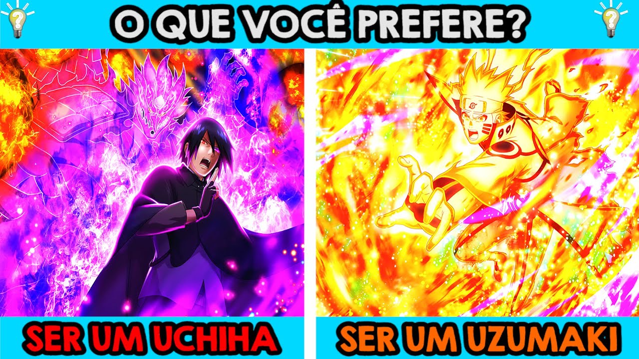 GAME OF NARUTO DECISIONS! DO YOU PREFER THIS OR THAT DIFFICULT CHOICES IN NARUTO