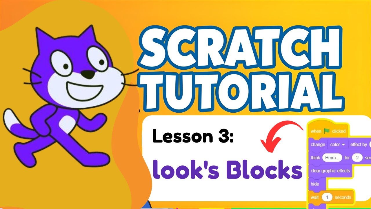 Scratch Programming for Kids | Learn Looks Block (Make Cat Talk, Think & Grow)