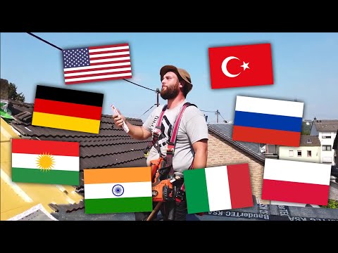 Dachdecker / Nationalitäten auf der Baustelle