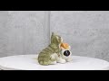 Lifelike Adorable 3 Calico Grey Tabby Colorful Kitten Cats Cuddling Figurine