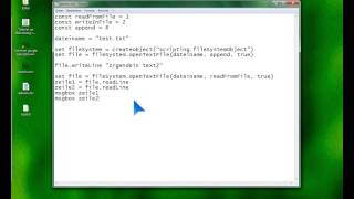 Visual Basic Script [24] - Aus Dateien lesen, In Dateien schreiben ohne Zeilenumbruch