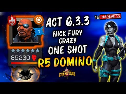 ŞİMDİ NICK FURRY DÜŞÜNSÜN - MCOC ACT 6.3.2 BOSS NICK FURY ONE SHOT R5 DOMINO - MAGİ TV MCOC