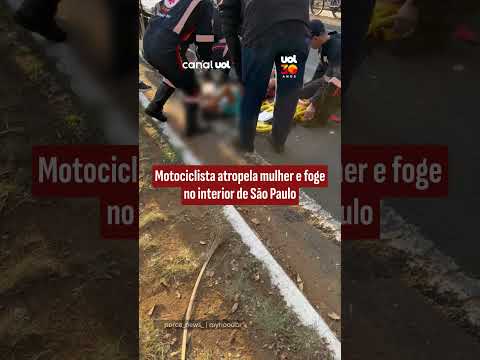 Motociclista atropela mulher e foge no interior de São Paulo