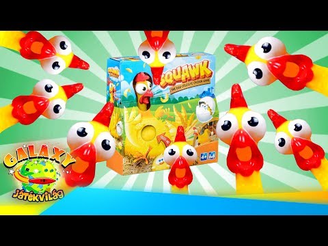 SQUAWK Kicsomi - A Gumicsirke Társas Játék Ami Kotkodácsol - Galaxy Játékvilág