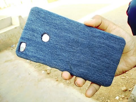 Making phone cover with old jeans and old cover DIY